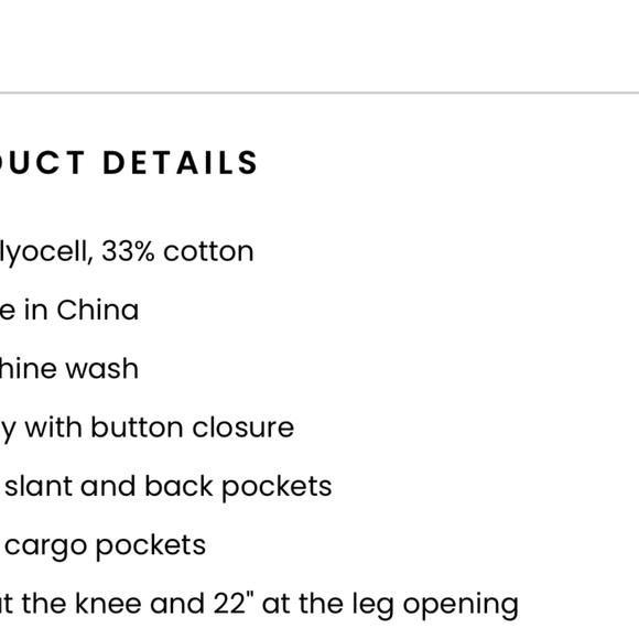 Hudson high rise wide leg cargo jeans - Picture 2 of 4